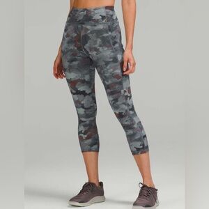 Lululemon Invigorate High-Rise Crop 23" Heritage Camo Wash Mineral Blue Multi- 6